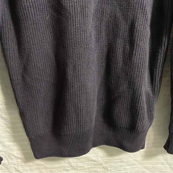 ZARA Mens Textured Cotton Gray Crew Neck Sweater Size M Medium Grey - Picture 4 of 7